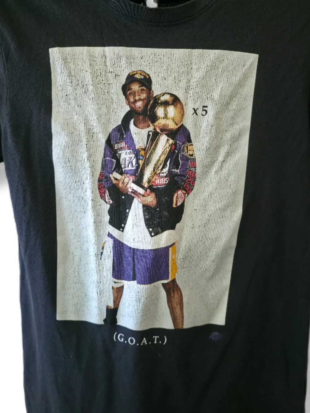 Kids Black Graphic T-Shirt with Basketball Champion Print